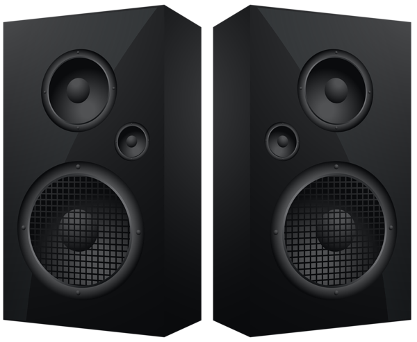 Speakers Black PNG Clip Art Image | Gallery Yopriceville - High-Quality