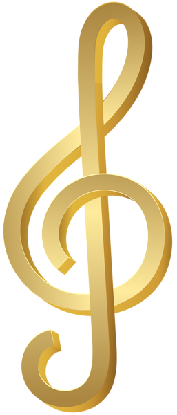 This png image - Treble Clef Gold PNG Clip Art Image, is available for free download