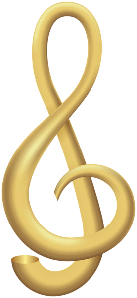 Treble Clef Gold Transparent PNG Clip Art Image | Gallery Yopriceville