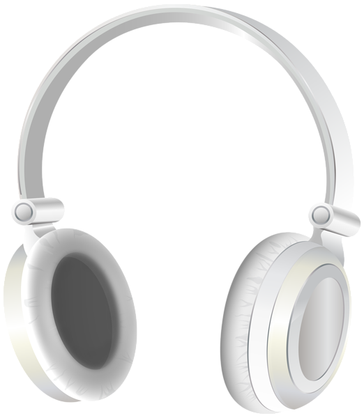 This png image - White Headset PNG Transparent Clipart, is available for free download
