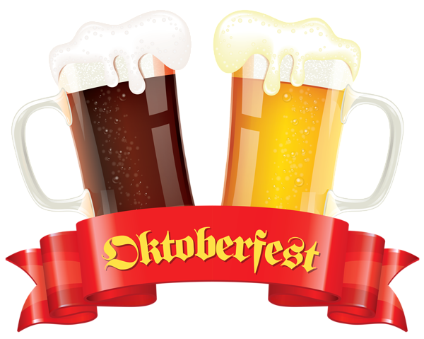 This png image - Oktoberfest Banner with Beers Decor PNG Clipart Picture, is available for free download