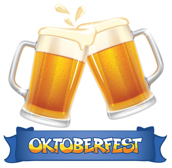 This png image - Oktoberfest Blue Banner and Beers PNG Clipart Image, is available for free download
