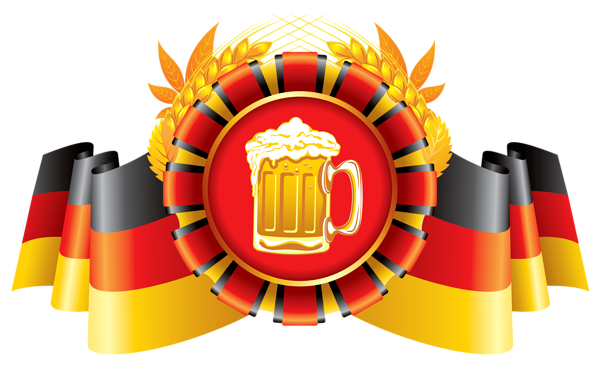 This png image - Oktoberfest Decor German Flag with Wheat and Beer PNG Image, is available for free download
