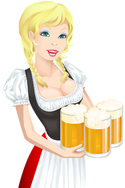 This png image - Oktoberfest Girls with Beer PNG Clip Art, is available for free download