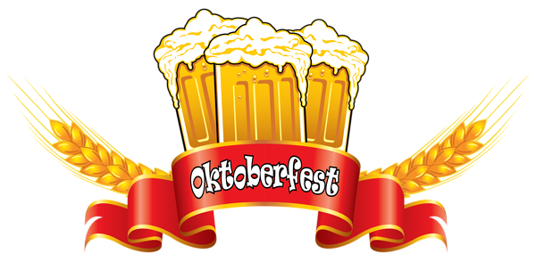 This png image - Oktoberfest Red Banner with Beer Mugs and Wheat PNG Clipart Image, is available for free download
