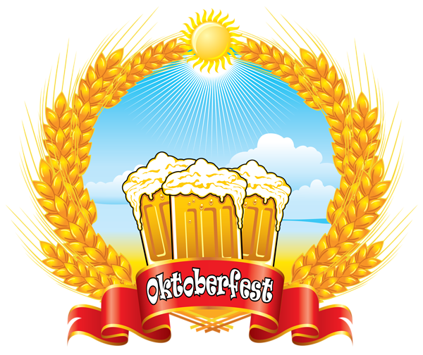 This png image - Oktoberfest Red Banner with Beer Mugs and Wheat PNG Clipart Picture, is available for free download