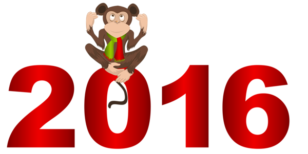 This png image - 2016 with Monkey PNG Clipart Image, is available for free download