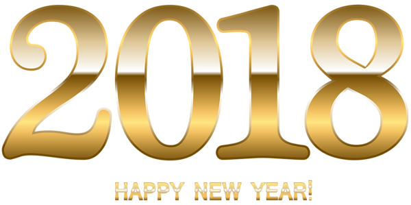 This png image - 2018 Gold Happy New Year PNG Clip Art, is available for free download