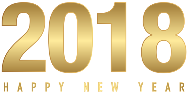 This png image - 2018 Gold New Year Transparent PNG Clip Art, is available for free download