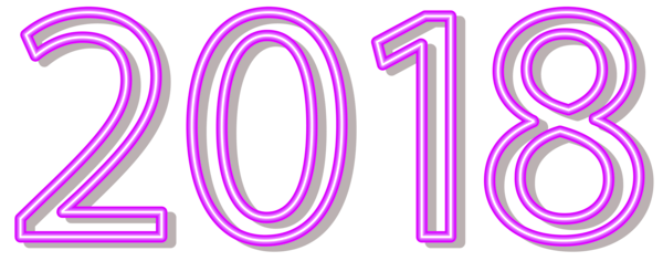 This png image - 2018 Neon Style Purple PNG Clip Art Image, is available for free download
