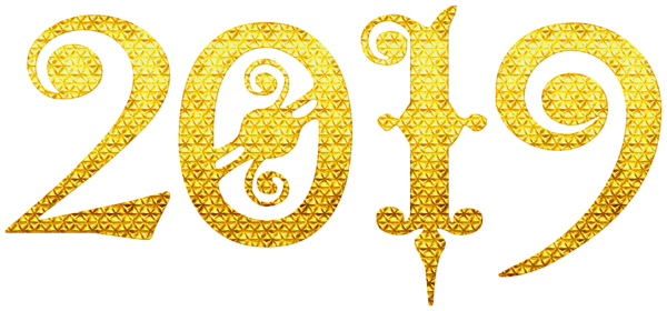 This png image - 2019 Gold Deco PNG Clip Art Image, is available for free download