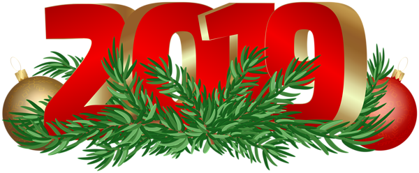 This png image - 2019 Red and Gold Deco PNG Clip Art, is available for free download