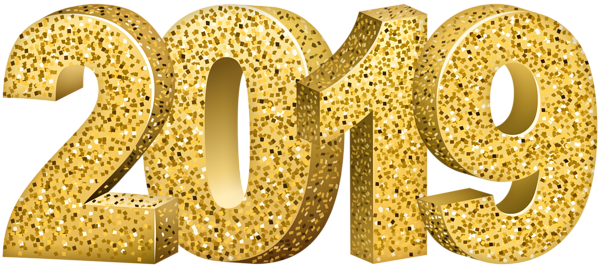 This png image - 2019 Year Gold Decorative Clip Art, is available for free download