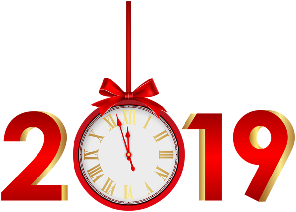 This png image - 2019 with Clock Red PNG Clip Art Image, is available for free download
