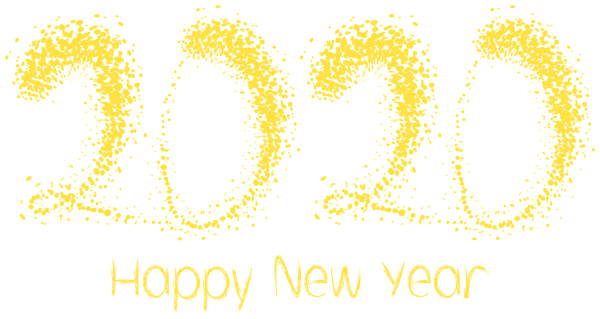 This png image - 2020 Yelow Happy New Year PNG Clipart Image, is available for free download