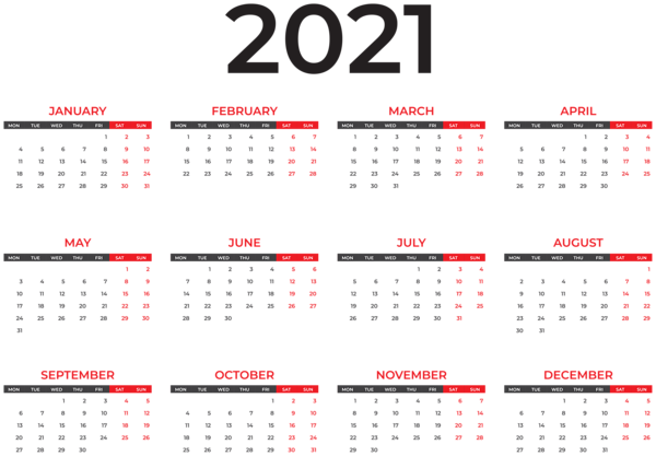This png image - 2021 Black Calendar PNG Clipart, is available for free download