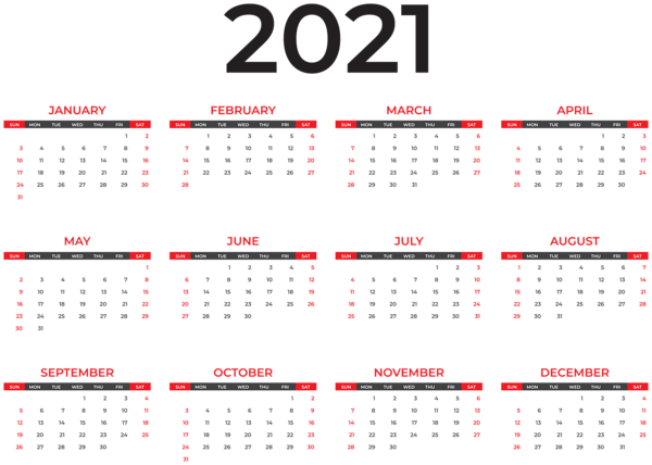 This png image - 2021 Calendar Black PNG Clipart, is available for free download