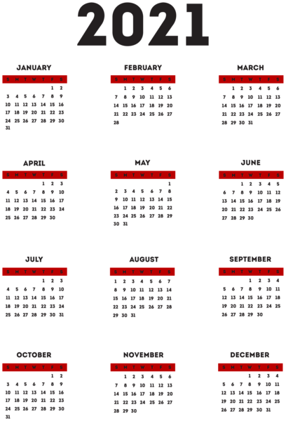 This png image - 2021 Calendar Transparent Black PNG Clipart, is available for free download