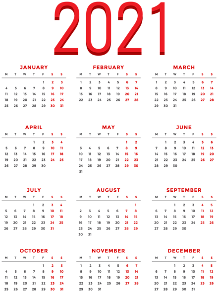 This png image - 2021 Calendar Transparent PNG Clipart, is available for free download