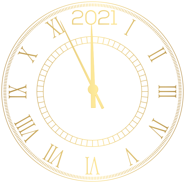 This png image - 2021 Decorative New Year Clock Clipart, is available for free download