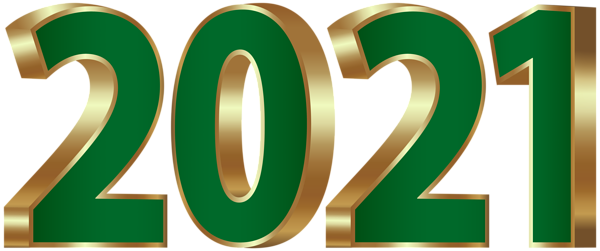 This png image - 2021 Gold and Green PNG Clipart Image, is available for free download