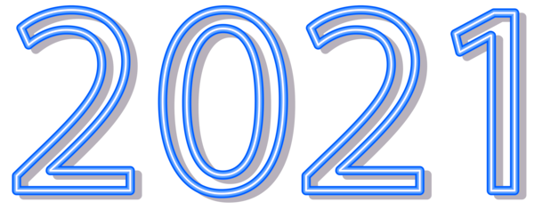 This png image - 2021 Neon Style Blue PNG Clip Art Image, is available for free download