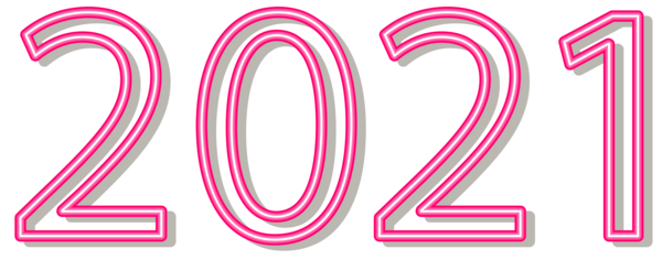 This png image - 2021 Neon Style Pink PNG Clip Art Image, is available for free download