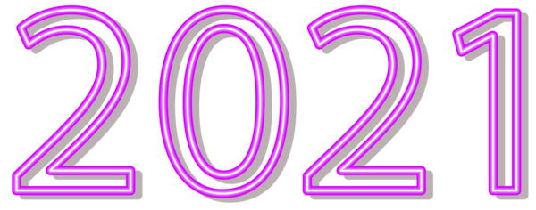 This png image - 2021 Neon Style Purple PNG Clip Art Image, is available for free download
