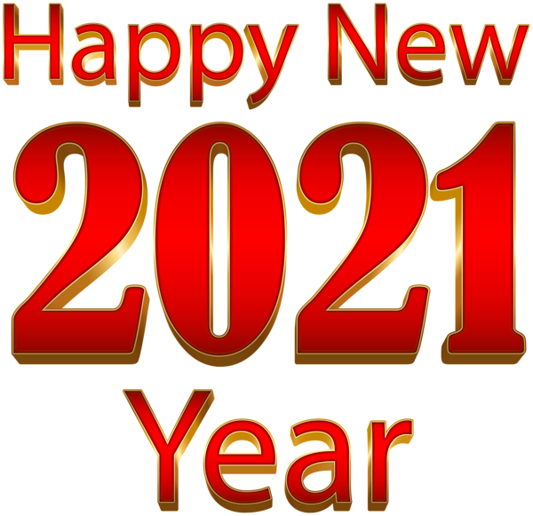 This png image - 2021 Red Gold Happy New Year, is available for free download