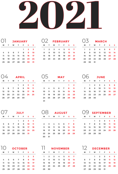 This png image - 2021 Transparent Calendar, is available for free download