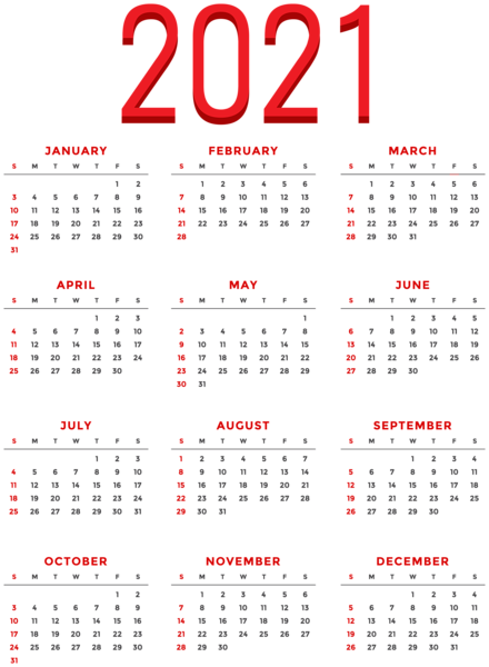 This png image - 2021 US Calendar Transparent PNG Clipart, is available for free download