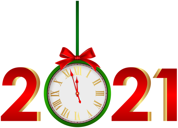 This png image - 2021 with Clock Red Green PNG Clipart, is available for free download