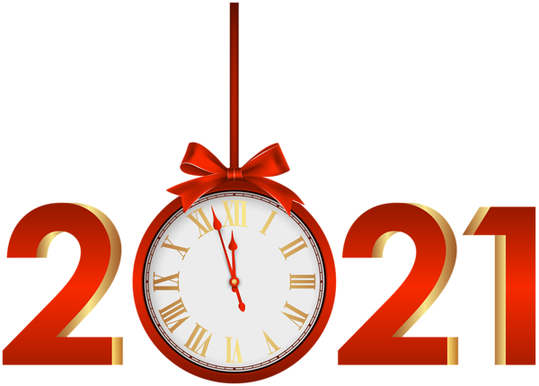This png image - 2021 with Clock Red PNG Clipart, is available for free download