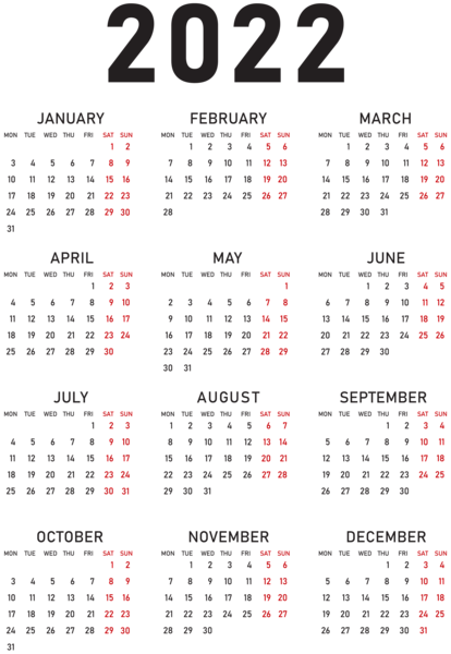 This png image - 2022 Calendar PNG Transparent Clipart, is available for free download
