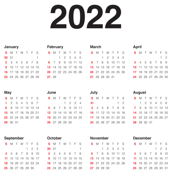 This png image - 2022 Calendar Transparent PNG Clip Art Image, is available for free download