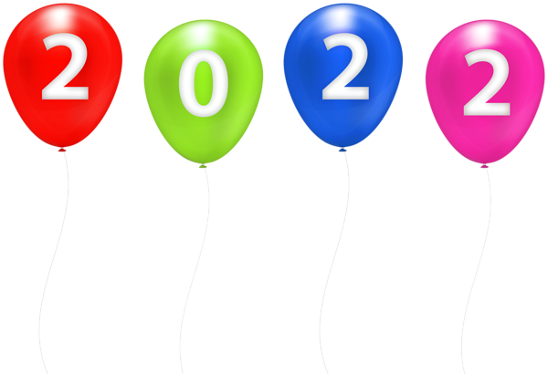 This png image - 2022 Color Balloons Clip Art Image, is available for free download