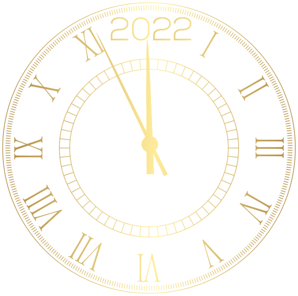 This png image - 2022 Decorative New Year Clock Clip Art, is available for free download