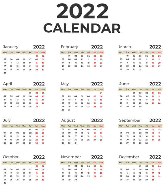 2022 EU Calendar PNG Clipart | Gallery Yopriceville - High-Quality Free ...