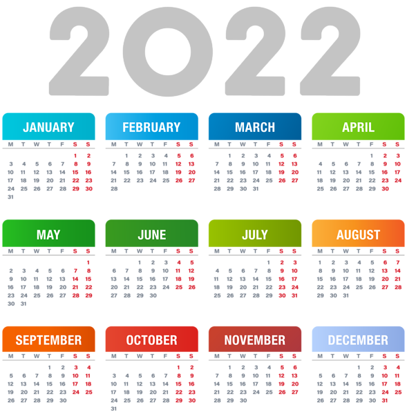 2022 EU Transparent Calendar PNG Clipart | Gallery Yopriceville - High ...