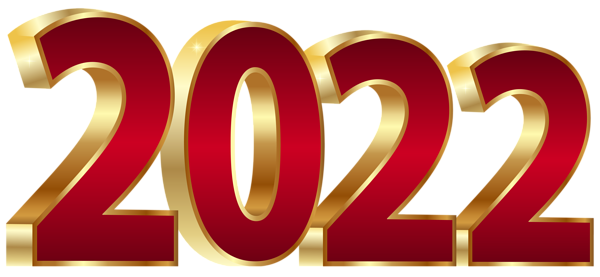 This png image - 2022 Gold Red PNG Clipart, is available for free download