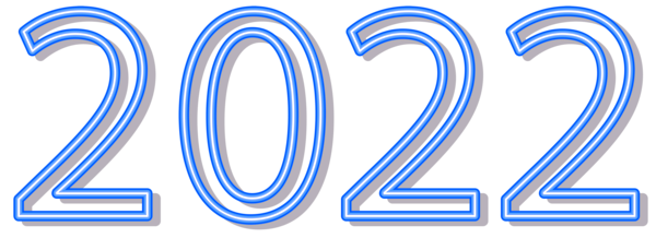 This png image - 2022 Neon Style Blue PNG Clip Art Image, is available for free download