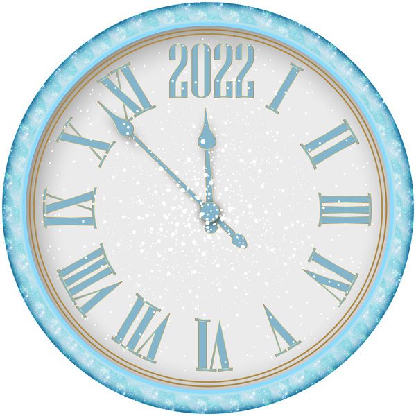 This png image - 2022 New Year Snowy Clock PNG Clipart, is available for free download