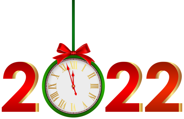 This png image - 2022 with Clock Red Green PNG Clipart, is available for free download
