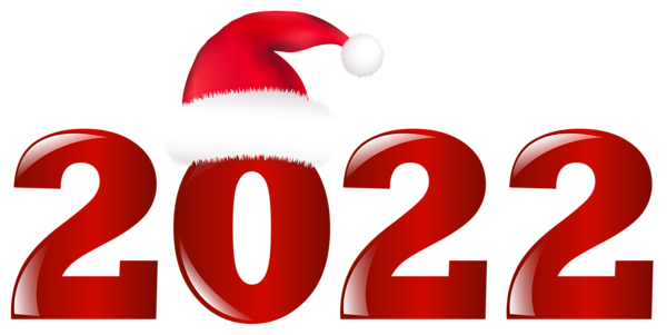This png image - 2022 with Santa Hat PNG Transparent Clipart, is available for free download