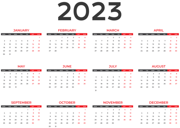 This png image - 2023 Calendar Black EU PNG Clipart, is available for free download