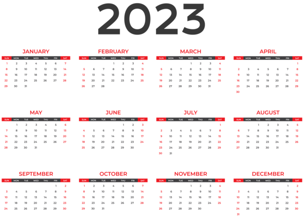 This png image - 2023 Calendar Black US PNG Clipart, is available for free download