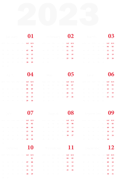 This png image - 2023 Calendar EU White Transparent Clipart, is available for free download