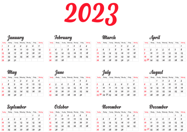 This png image - 2023 Calendar PNG Clipart, is available for free download