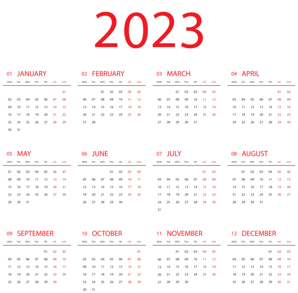This png image - 2023 Calendar PNG Transparent Clipart, is available for free download