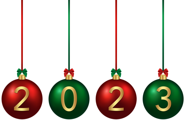 This png image - 2023 Christmas Balls Red Green PNG Image, is available for free download